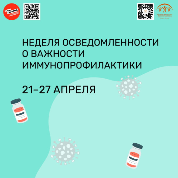21 апреля в России стартует неделя осведомленности о важности иммунопрофилактики. 21 апреля в России стартует неделя осведомленности о важности иммунопрофилактики.